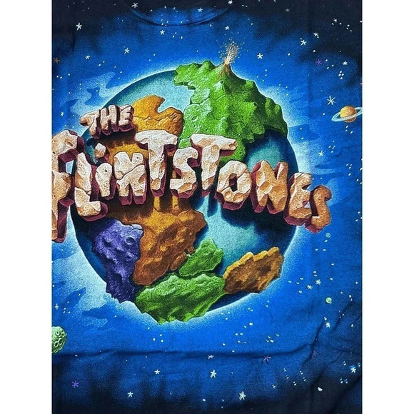 Hanes Vintage The Flinstones Movie T-Shirt Single stitch Mens‎ Size Large - Picture 3 of 4